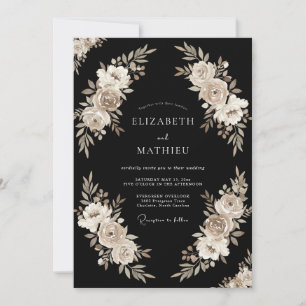 Black Grand Winter Wedding Invitation