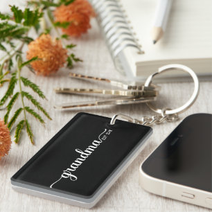 Black Grandma Established  Key Ring