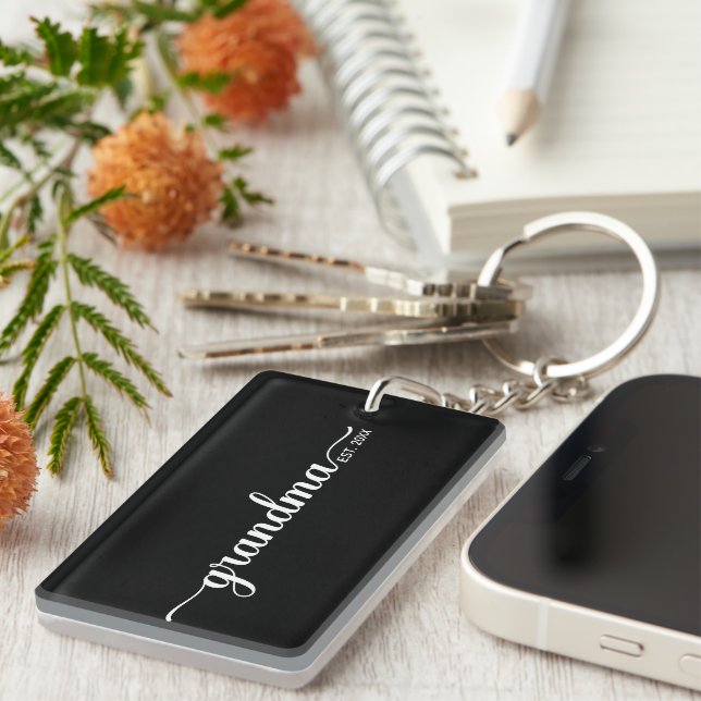 Black Grandma Established  Key Ring (Front Right)