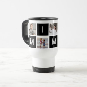 Black Grandmother 5 Photo Collage Mimi Travel Mug