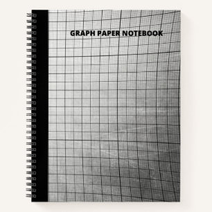 BLACK GRAPH PAPER DESIGN NOTEBOOK