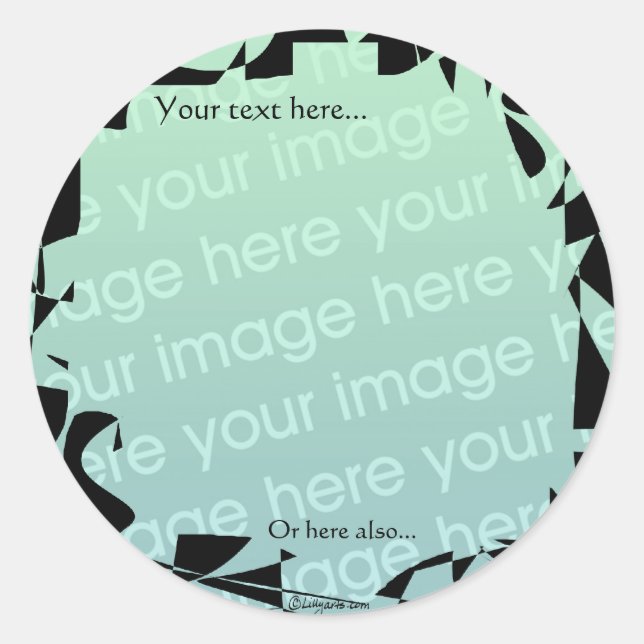 Black Graphic  Border- Make Your Own Stickers (Front)