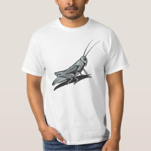 Black Grasshopper  Etching Drawing T-Shirt
