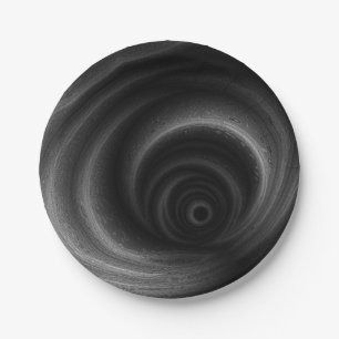 Black Gravity Paper Plate
