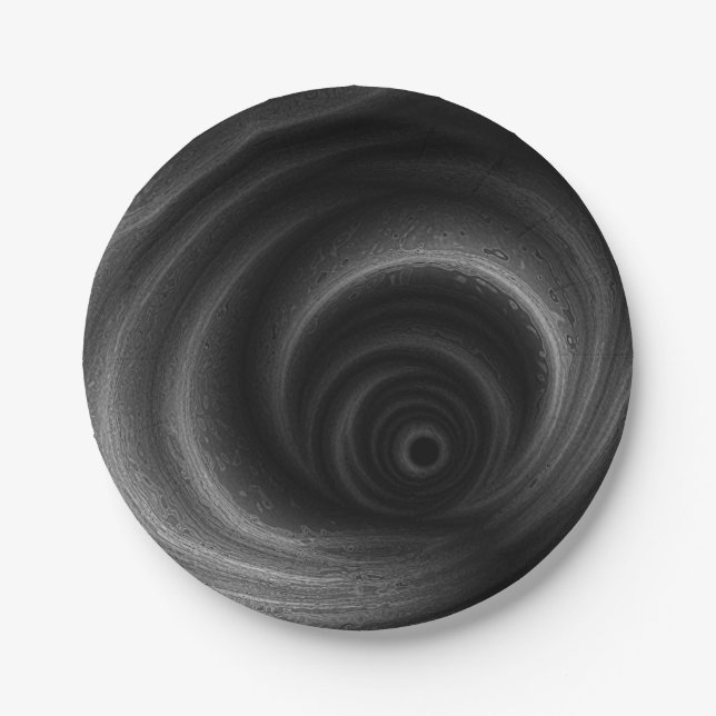 Black Gravity Paper Plate (Front)