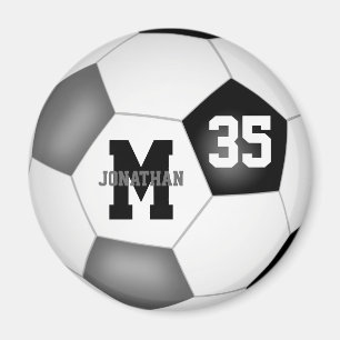 black gray boys girls soccer team colors magnet