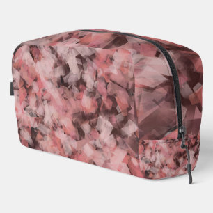 Black Gray Pink White Modern Geometric Abstract  Dopp Kit