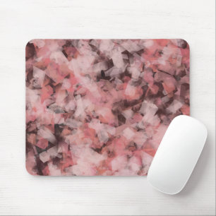 Black Gray Pink White Modern Geometric Abstract Mouse Mat