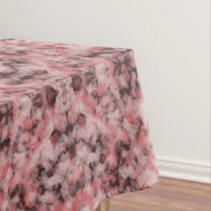 Black Gray Pink White Modern Geometric Abstract Tablecloth