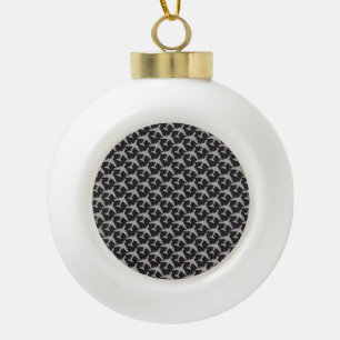 Black Gray Plane Airplanes Pilot Plane Aviation Ceramic Ball Christmas Ornament