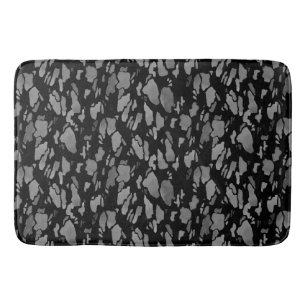 Black & Gray Trendy Modern Artsy Bath Mat