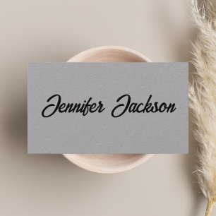 Black & Gray Typography Minimal Neutral Minimal  Business Card