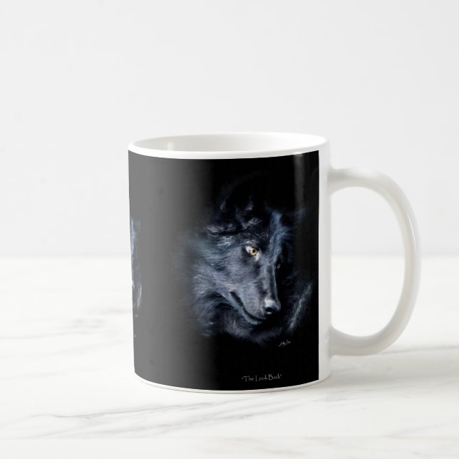 BLACK GRAY WOLF Wildlife Gift Mugs (Right)