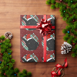 Black Great Dane Christmas Wrapping Paper
