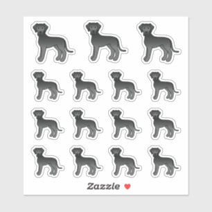 Black Great Dane Cute Cartoon Dogs