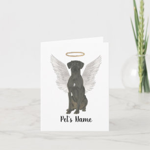 Black Great Dane Sympathy Memorial Card