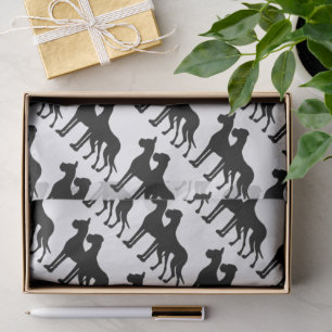 Black Great Danes Tissue Paper