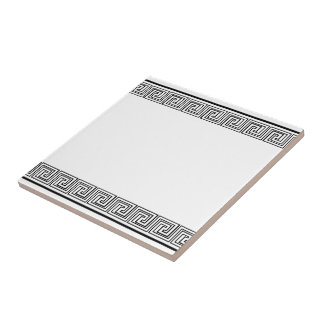 Black Grecian Frieze Pattern Tile