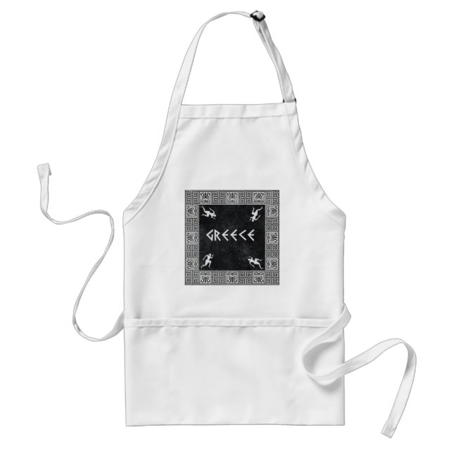 black Greek square Standard Apron (Front)