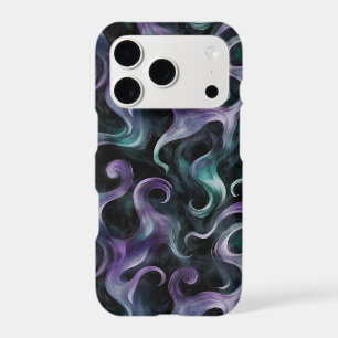 Black Green Aqua Purple Swirls