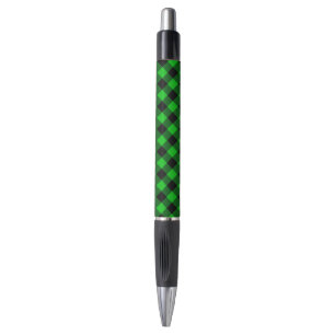 Black Green Check Pen