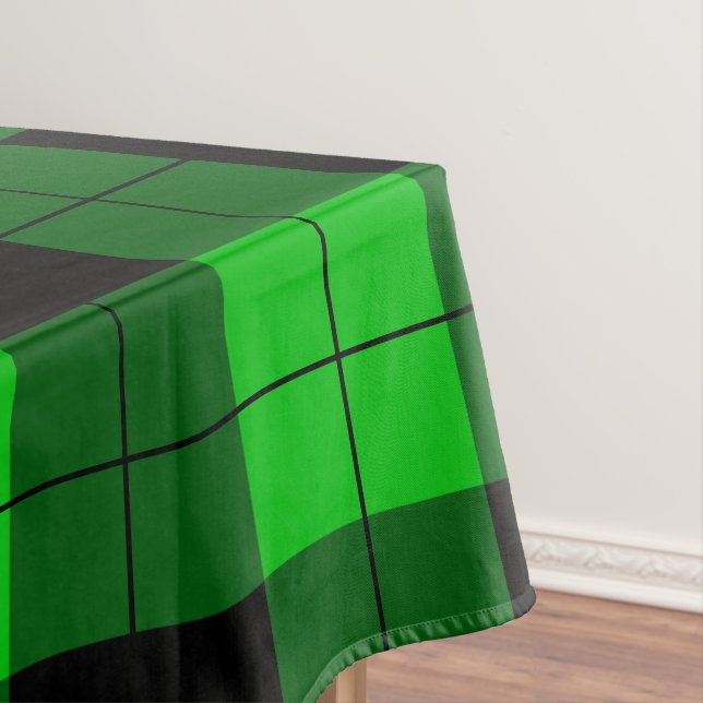 Black Green Check Tablecloth (In Situ)