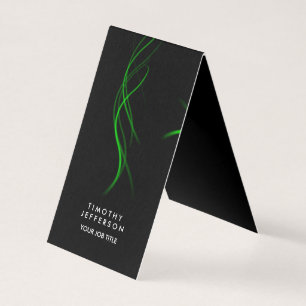 Black Green Curves Elegant Modern Business Card