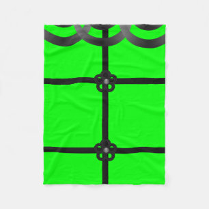 black green custom fleece blanket
