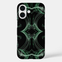 Black & Green Fractal phone Case