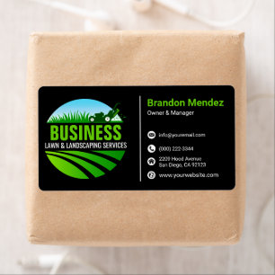 Black Green Lawn Care Landscaping Mowing Service