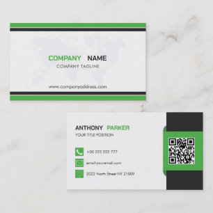 Black & Green Lines Business Card