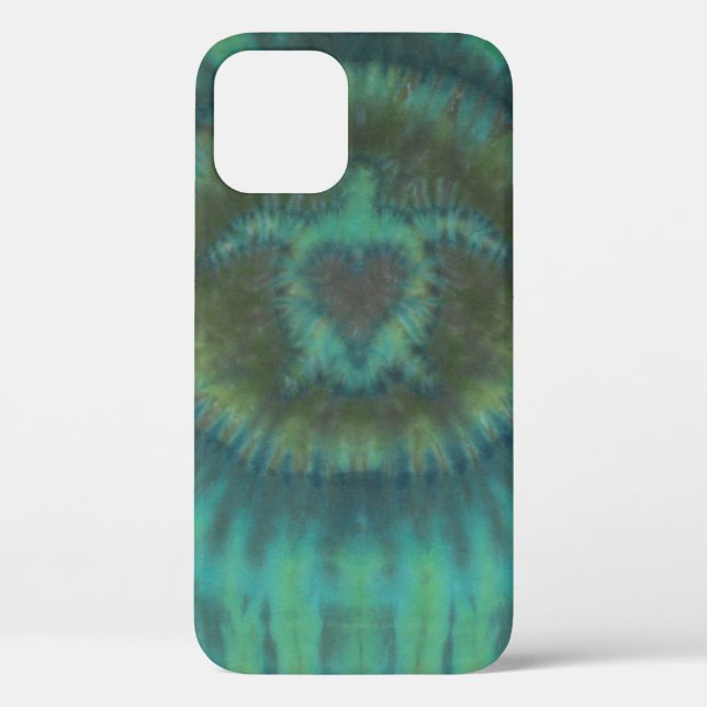 Black Green Love Turtles Heart Tie Dye Case-Mate iPhone Case (Back)