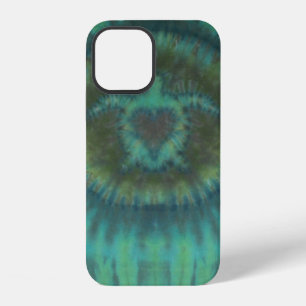 Black Green Love Turtles Heart Tie Dye iPhone 12 Case