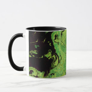 Black green marble mug