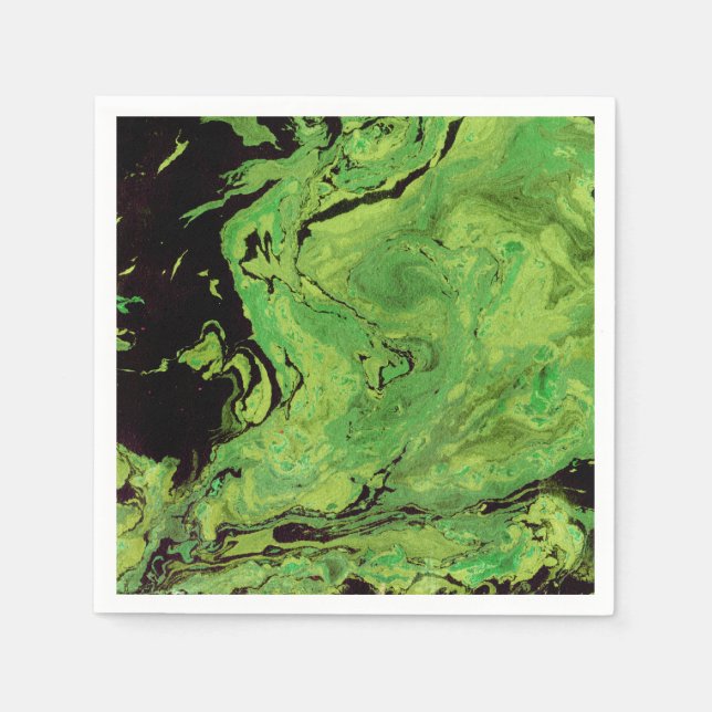 Black green marble napkin (Front)