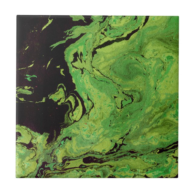 Black green marble tile (Front)