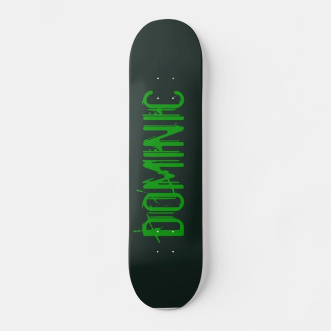 Black & Green Monster Skateboard (Front)