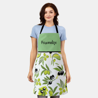 Black & Green Olives Apron