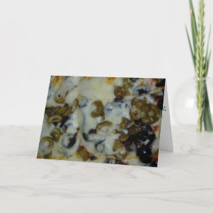 "Black & Green Olives" Birthday Card