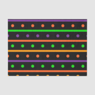 BLACK GREEN ORANGE PURPLE HALLOWEEN PATTERN TISSUE PAPER