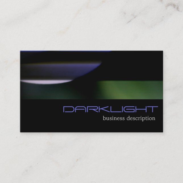 Black-Green-Purple Abstract Modern Generic Business Card (Front)