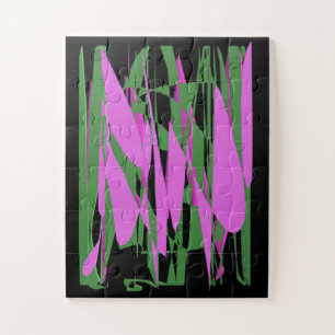 Black green purple colours  jigsaw puzzle