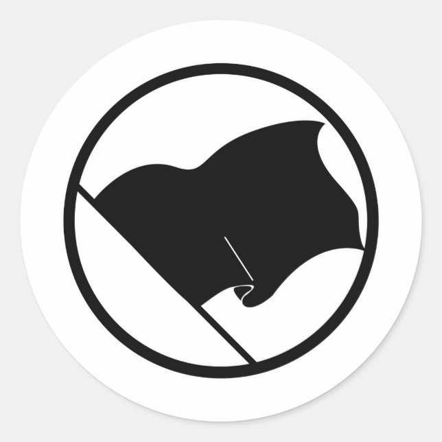 Black Green Purple Flag Plain No Symbol Blank Classic Round Sticker (Front)