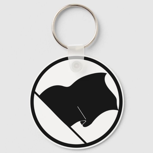 Black Green Purple Flag Plain No Symbol Blank Key Ring (Front)