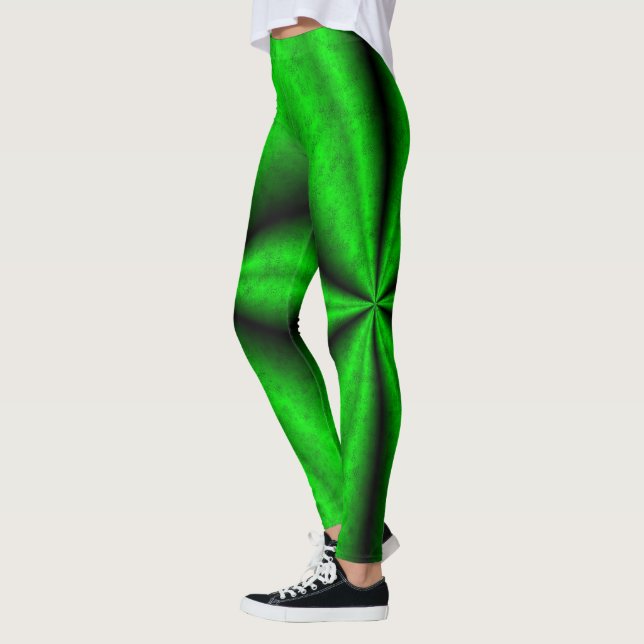 Black green Rainbow in Elephantenskin leatheroptik Leggings (Left)
