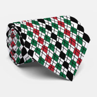 Black Green Red Argyle Pattern 