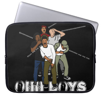 black green red OHH BOYS Cracking Up Laughing Laptop Sleeve