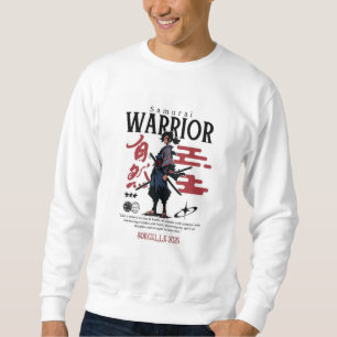 Black & Green Samurai Head – Maximalist Streetwear Sweatshirt