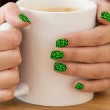 Black & Green St Patrick's Day Shamrock Pattern