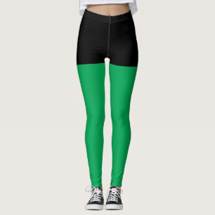 Black & Green Superhero Shorts Leggings